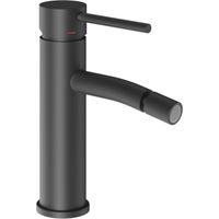 Rubinetto bidet monocomando jazz ottone montaggio rapido nero opaco e piletta