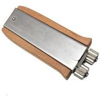 BRAVIX Attrezzo per crimpare in acciaio inossidabile per arnie, crimpatrice per filo stretto, tenditelaio per telaini da apicoltura, pinza crimpatrice per apicoltura con manico in legno per l'installa