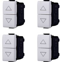 gloca Set 4 Pulsanti Doppi Saliscendi 1P+1P 10A 250V Compatibili Con Serie Matix