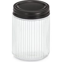 Glasbehälter mit Metalldeckel KITCHEN ESSENTIALS, geriffeltes Glas