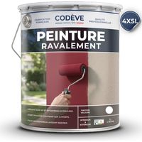 Peinture Ravalement - 20 L - Codeve Bois - RAL 1019 - Beige gris - Pour La Protection De Votre Façade, Mur, Béton, Crépi Ou Enduit.