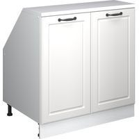 Meuble de rangement sous pente Rion, Blanc campagne, 80x81.6cm 2 portes, 60 cm de profondeur, Vicco