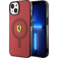 Ferrari Transparente MagSafe - iPhone 14 Hülle (Rot)