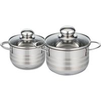 Set von 2 Bratentöpfen - FACKELMANN - Elo Brillant - Edelstahl - Ohne PFAS - 12 und 14 cm