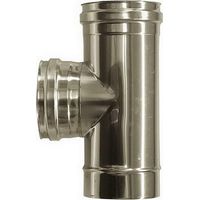 Raccordo T 90 femmina canna fumaria DN 100 tubo acciaio inox 316