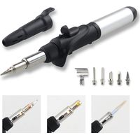 Gas Soldering Iron Set with 6 Accessories and Tin Wire, Temperature Soldering Station Stepless Adjustment, Multi-function Butane Soldering Iron for Pyrography Soldering Jewellery Repair