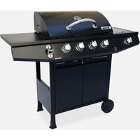 Barbacoa de gas de 5 quemadores con 1 quemador lateral