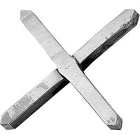 IAM DESIGN Zierelement 100x100mm aus geschmiedetem Eisen Kreuz glatt passend zu Schmiedeeisen Treppengeländer