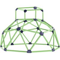 Gioco Arrampicata Bambini 3-8 Anni a Cupola con Bordi Smussati, in PP, 182.5x182.5x119 cm, Verde e Viola