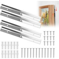 4 Stück Z-förmige Wandbefestigungsclips, Spiegelhalterungen, 30 cm Bilderhalterungen mit Schrauben, robuste Spiegelclips, ineinandergreifende Spiegelaufhänger zum Aufhängen von schweren Rahmen