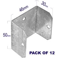 12x Fence Panel Clips 46 x 50mm