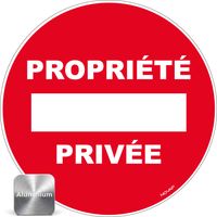 Novap – Panneau de signalisation propriété privée en aluminium 450 mm – Résistant à la corrosion – Trous de fixation – 4010472