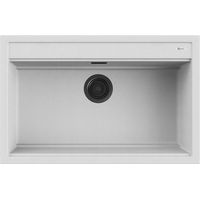 Lavello Quareco incasso 1 vasca 79×51 Prime 80 Granito Bianco QLP080BI