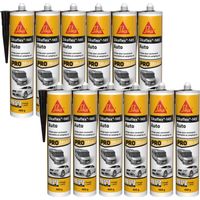 Set von 12 SIKA Sikaflex 149 Auto-Klebe-Dichtstoffe - Schwarz - 400g