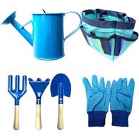 YMYNY Kids Garden Tool Set, Kids Outdoor Garden Set, Kids Garden Tools (Blue)