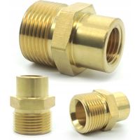 Adattatore Riduzione M22 M a M14 F in Ottone Filettatura M22/M14 Per Collegamento Pistola Idropulitrice