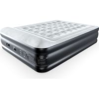 Matelas gonflable Blanc-Noir 203x52x46cm pneumatique 2 personnes Lit d'appoint gonflable