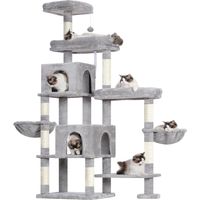 Arbre à Chat XXL 180 cm, Espace Extensible, Stable, MPJ038W