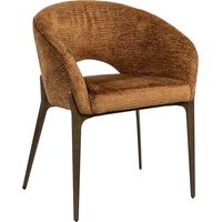 Chaise élégante cognac fusion mousse - Cognac luxueux