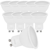 Set di 10 lampadine LED GU10 3,5W eq 30W Température de Couleur: Bianco caldo 3000K