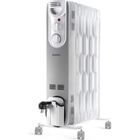 Bain D'huile-2000 W-thermostat-hors Gel-3 Allures-eléments 3d- Roulettes - Poignée - Blanc - Supra