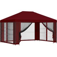 vidaXL Garden Gazebo with Sidewalls 4 x 3 m Burgundy
