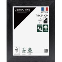 Cadre Photo Noir 18x24 cm et 24x18 cm - Cadre Photo Bois FSC - Convient au Format A5 – Fabriqué en France – Cadre Photo Karma Noir - Verre acrylique Incassable