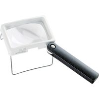 Eschenbach 2034 Loupe à main Grossissement: 3.5 x Lentille: (L x l) 75 mm x 50 mm blanc, noir