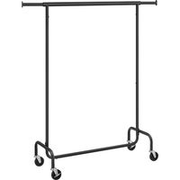 Songmics – Portant à vêtements mobile sur roulettes – Structure en acier 1mm – Charge jusqu'à 136 kg – Barre réglable 110-150 cm