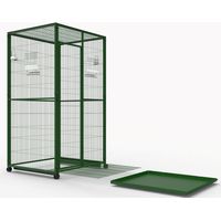 Volière intérieure pour petits oiseaux – 1m² sur roulettes – Hauteur 195 cm – Maille acier non toxique – Accès facile avec porte sécurisée – Imor