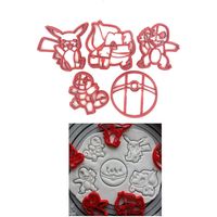 Lot de 5 emporte-pièces Mario/Patrouille/Pokémon 8 cm