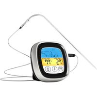 Thermomètre numérique à viande pour la cuisson, thermomètre de barbecue avec rétroéclairage, sonde longue, thermomètre à sonde pour barbecue, fumoir, four et cuisson au four