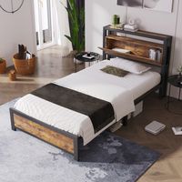 letto contenitore 90x200 stile industriale naturale OKMYHOME