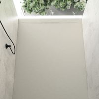 Piatto doccia ultrasottile 90 x 140 cm COSME in resina finitura ardesia sabbia