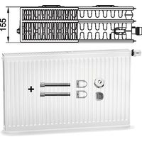 Kermi Therm X2 Profil Ventilheizkörper Typ 33 500x1200mm Ventilposition rechts FTV330501201R1K