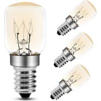 Lampadina da forno da 25W, attacco E14 T25, luce bianca calda 2200K, lampadine nane da 300 gradi per forno, microonde, lampada di sale, confezione da 4