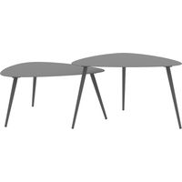 Lot de 2 tables basses gigognes gris anthracite