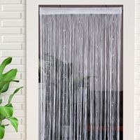 Rideau De Porte en Perles Rideau Anti Mouches pour Porte Exterieur Moustiquaire Rideaux Rideau Anti Mouche Exterieur Cloison De Séparation De Pièces 100x200cm Blanc