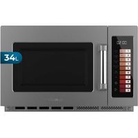 Cecotec FlatPro 3400. Micro-ondes professionnel sans plateau, 34 L. 2 100 W, double magnétron, commandes tactiles, minuteur 60 min.