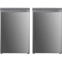 Igenix Freestanding Under Counter Larder Fridge & Freezer Set, Silver IGFRX/PACK