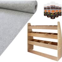 Doublure Intérieure Feutre Argent 11 m² Van & Rangement VW Caddy Maxi MDF