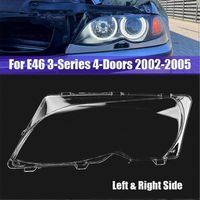 paire de caches de phares de voiture, coques de phares transparentes pour BMW Série 3 E46 318i 320i 325i 4 portes