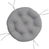 vidaXL Round Cushion Grey Ø 60 x11 cm Oxford Fabric