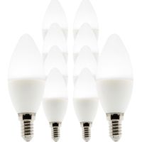 Lot de 10 ampoules LED Flamme 5W E14 400lm 6500K