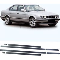 Baguettes décoratives voiture - pour BMW série 5 E34 berline/break 1988-1996 - 8 pièces - noir