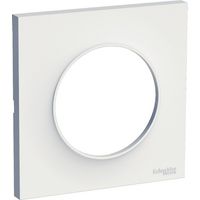 Schneider Electric – Plaque de finition Odace Styl 85x85 mm – Plastique anti-UV – Pose encastrée – Compatible mécanismes Odace – Blanc RAL 9003
