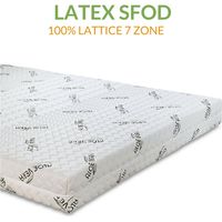 EVERGREENWEB - Materasso una Piazza e Mezza 120x200 Alto 18 cm in LATTICE con Rivestimento Oli ALOE VERA Fodera Sfoderabile Lavabile 7 Zone Rigidit… Media Anallergico Antiacaro Traspirante Ergonomico