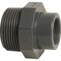 Profec Reduzierstück, PVC-U, 1 1/2 Zoll AG x 2 Zoll IG, 10 bar, grau