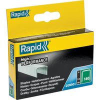 RAPID - Agrafes en fil plat, n°140/10mm - Boîte carton 2000 - Fixation de l'isolation, tissu, décoration, bois tendre, plastique mince, extérieur - (11910731)