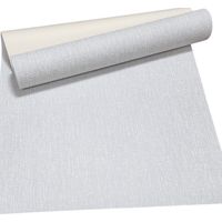 Plain Grey Textured Wallpaper HeavyWeight Embossed Thick Plain Linen Effect